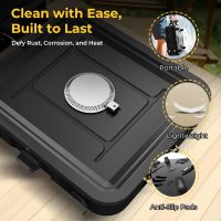 2 Burner Portable Camping Stove Propane, Folding Propane Stove for Camping, Camp Stove with 17,000 BTU,Two Adjustable Burners Gas Camping Stove with Carrying Bag for Outdoor Cooking,BBQ - Image 7