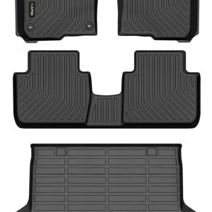 All Weather Car Floor Mats & Cargo Liner for Honda HR-V 2023 2024 2025 2026 /HR-V Hybrid 2023 2024 2025 2026 Custom Fit Full Set Accessories - Black