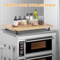 GarveeHome Bamboo Stovetop Cover Cutting Board with Legs and Juice Grooves, XXX Large Stove Top Cover for Gas Burners Stove Top, Cooktop Protector Noodle Board Stove Cover for RV Stove, Natural - Image 4