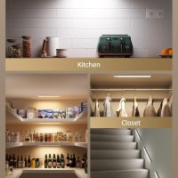 6-Pack Under Cabinet Lighting Wireless, LED Motion Sensor Light Indoor, Rechargeable Closet Lights Battery Operated, Dimmable & 3 Color Temps, Under Counter Lights for Kitchen, Stairs (8inch) - Image 9