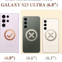 GVIEWIN for Samsung Galaxy S23 Ultra Case with Slide Camera Cover, [Built-in Screen Protector] [2 Front Frames] Military Grade Shockproof Marble Phone Case Fit S23 Ultra 6.8", Quicksand/Purple - Image 2