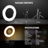 NEEWER Basic 5" Ring Light for Video Conference Lighting, Clip on Light Kit with Desk Tripod Stand for Monitor Laptop Computer Zoom Call Live Streaming Remote Working Learning Video Recording, BR60 - Image 8