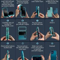 LeYi Compatible for Samsung Galaxy-A13-5G-Phone Case: Samsung A13 Phone Case with Tempered Glass Screen Protector, 3 in 1 Rugged Cover, Military Grade Shockproof Funda para Galaxy A 13 5G Case, Teal - Image 8