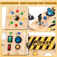 Joyreal Montessori Toddler Busy Board, 19 Led Wooden Sensory Board Educational Toy, Montessori Toys for 1-6 Year Old, Travel Toys Gifts for Toddlers Boys and Girls - Image 3