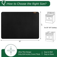 Fireproof Stove Top Covers for Electric Stove, Waterproof & Heat Resistant Mat for Glass Top, Stovetop Protector, Anti-Scratch, 30x21 Black - Image 5