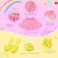 Meland Princess Dress Up for Girls - Dress Up Clothes for Girls with Princess Shoes, Toys for Toddler Kids 3,4,5,6 Year Old - Image 5