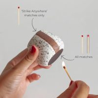 Ceramic Match Holders with Striker - Set of 2 - Candle Accessories - Candle Lover Gifts - Housewarming Gift - Matches NOT included - Image 3