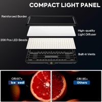 2-Pack Photography Lighting Kit, NiceVeedi 22W LED Video Light Kit, 2900-7000K Dimmable Studio Light with Tripod Stand, 73" Stream Light for Video Recording - Image 5