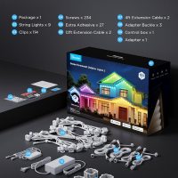 Govee Permanent Outdoor Lights 2, 150ft RGBIC Outdoor Lights with 108 LED Lights, IP67 Waterproof, 100 Scene Modes with 40lm White for Outdoor Decorations, Works with Alexa, Google Assistant, White - Image 9