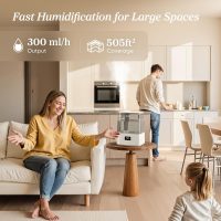 LEVOIT Smart Humidifiers for Bedroom Large Room Home,(6L) Cool Mist Top Fill Essential Oil Diffuser for Baby & Plants,Smart App & Voice Control, Rapid Humidification & Auto Mode-Quiet Sleep Mode, Gray - Image 3