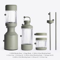 Beast Mega 1200 Plus | Premium Countertop Blender | Smoothies, Shakes, Sauces, Dips, Soups | Blends Ice and Frozen Fruit | XL Vessel | With Extra Vessels, Straw System | 1200W | (Sage, 120V) - Image 7