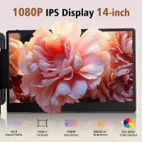 Laptop Screen Extender Dual Monitor - 14" Portable Monitor IPS FHD 1080P Attachment Extended Extra Screen USB-C HDMI Port Compatible with Wins Mac Dex Chrome Travel Work Fits 13"-17" Laptops - Image 2
