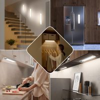 Under Cabinet Lights, 68-LED Rechargeable Battery Operated Motion Sensor Lights Indoor, 1800mAh Magnetic Dimmable Closet Lights, 3 Color Wireless Under Counter Night Lights for Kitchen Stair, 3 Packs - Image 7