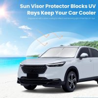 Custom Fit HR-V Windshield Sunshade for 2021 2022 2023 2024 2025 2026 HR-V (LX Sport EX EX-L) Accessories Front Window Cover for Windshield Sun Visor Protector 210T Reflective Blocks UV Keep Cool - Image 5