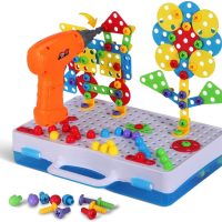 Educational Toys Building Blocks, 244 Pieces Electric Screwdriver DIY Building Toys for Boys and Girls, Educational Construction Building kit for Kids Ages 4 5 6 7 8 9 10 Year Old - Image 4