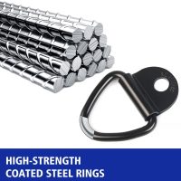 BUSY-CORNER Tie Down Anchors for Trailer, Warehouse, Boat, 10 PCS of Heavy Duty Steel V Ring Bolts, Pickups Truck Accessories(Black) - Image 4