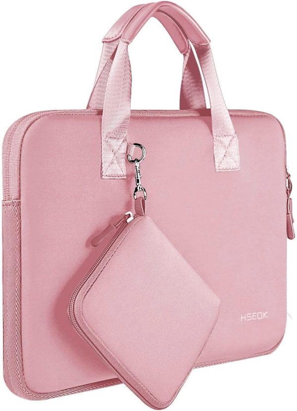 Hseok Laptop Sleeve 14 inch Case with Small Pouch, Neoprene Computer Bag Compatible with MacBook Pro 14" M4/M3/M2/M1 2025-2021, MacBook Air/Pro 13" and Most 14 inch Notebooks，P01K01