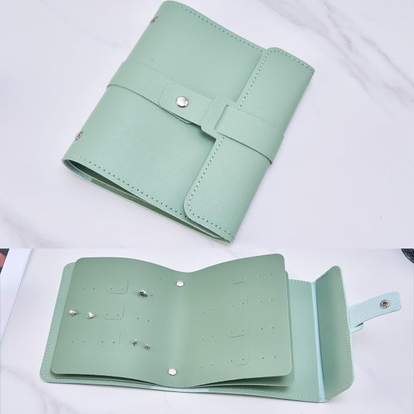 Stud Earring Organizer - 1Pcs Earring Holder With Foldable Book Design, Portable Leather Travel Case