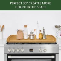 30x20 Stove Top Cover, Bamboo Wood Noodle Board Stove Cover for Gas Stove, Extra Large Cutting Board for Kitchen, Stove Top Cutting Board - Image 3