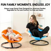 Spinning Chair for Autistic Kids, Sit and Spin Autism Toys for Age 3+, Sensory Swivel Chair Enhancing Motor Skills, Educational Indoor & Outdoor Toys (Bright Blue) - Image 2