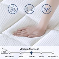 California King Size Mattress, 12 Inch Cal King Mattress in a Box, Medium Pocket Spring and Gel Memory Foam for Superior Comfort, Pressure Relief, Strong Edge Support - Image 3