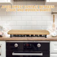 GarveeHome Bamboo Stovetop Cover Cutting Board with Legs and Juice Grooves, XXX Large Stove Top Cover for Gas Burners Stove Top, Cooktop Protector Noodle Board Stove Cover for RV Stove, Natural - Image 5