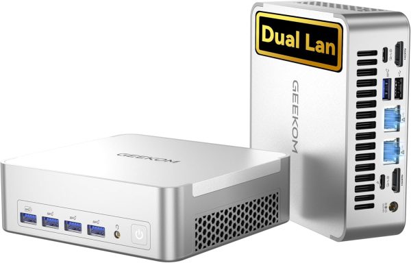 GEEKOM XT1 Mega Mini PC,With 14th Intel Ultra U9-185H (Max 5.1GHz), 32GB DDR5 1TB M.2 NVMe SSD, Mini Desktop Computers Windows 11 Pro, 3 Years Warranty/WiFi 7/BT 5.4/Dual 2.5G LAN/USB4.0/8K,for Office