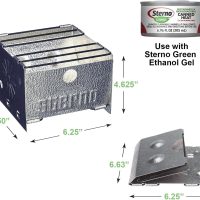 Sterno Foldable Portable Camping Stove - Easy-to-Assemble Outdoor Cooking Stove for Camping, Picnics, Tailgating & Emergencies - Silver - Image 2