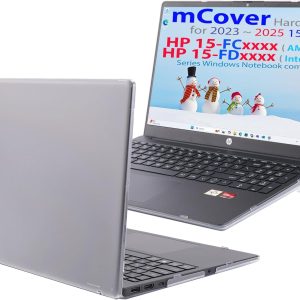mCover Case Compatible ONLY for 2023-2025 15.6-inch HP Laptop 15-FCxxxx / 15-FDxxxx Series Windows Notebook PC (NOT Fitting Any Other HP Laptop Models) - Clear