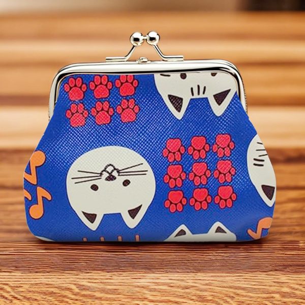 Coin Purse (Blue) - Compact Zipper Wallet for Cash & Small Items
