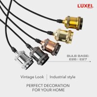Vintage Mini Pendant Light Kit - UL E26 Lamp Socket - Industrial Edison Retro Ceiling Hanging Pendant Fixture - DIY Chandelier Decor Kit Adjustable Woven Pendant Light Cord (Copper) - Image 5