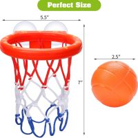 Bath Toys - Bathtub Basketball Hoop for Kids Toddlers - Bath Toys Shower Toys for Kids Ages 4-8,Suction Cup Basketball Hoop & 3 No Hole Balls Set for Boys Girls - Image 6