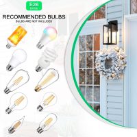 MAXvolador Outdoor Wall Lantern, Exterior Waterproof Wall Sconce Light Fixture, Black Anti-Rust Mount Light with Clear Glass, E26 Base Wall Lamp - Image 6
