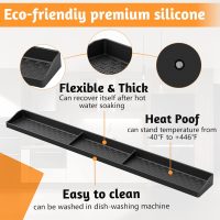 30 Inch Silicone Stove Top Shelf Magnetic for Kitchen Gadgets, Soft Flexible Strong Magnetic Heat Resistant Spice Rack Kitchen Organizer for Over Stove - Image 4