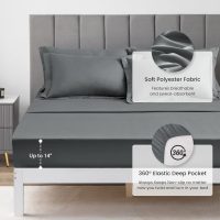 Love's cabin Full Comforter Set Dark Grey, 7 Pieces Full Bed in a Bag, All Season Bedding Sets with 1 Comforter, 1 Flat Sheet, 1 Fitted Sheet, 2 Pillowcase and 2 Pillow Sham - Image 4