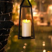 Homemory 6"x3" Outdoor Waterproof Flameless Candles, LED Candles, Battery Operated Candles with Remote and Timers, Electric Fake Plastic Pillar Candles, Ivory White, Set of 2 - Image 5