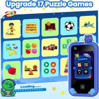 Kids Smart Phone for Boys Ages 3-8, Toy Cell Phone for Kids, Christmas Birthday Gifts for Boys, Toddler Learning Play Toy Phone with Touchscreen, Dual Camera, Game, Music, Storybook, 8GB SD Card(Blue) - Image 4