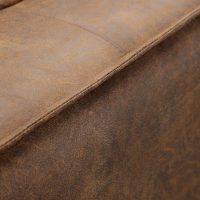 CHERS 83.3" Mid Century Modern Sofa, Luxury French Mixed Fabric Couch with Tight Back, Square Armrest Lounge Sofas for Living Room, Apartment, Bedroom, Office, Chestnut - Image 7