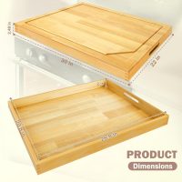 4 In 1 Noodle Board Stove Cover Lightweight Cutting Board Wood Stove Top Covers for Electric Stove, Glass Gas Stove Cover for Gas Burners - 30" x 22" - Image 5