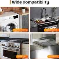 Stainless Steel Stove Gap Covers,Stove Gap Filler, Range Trim Kit, Stove Gap Guards, Heat Resistant and Easy to Clean, Easy retractable Length 13.8" to 27.5", Width 0.79",Black(2PCS) - Image 6