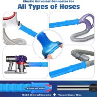 2 Pieces Dryer Vent Cleaner Kit Compatible with All Vacuum Cleaner, Dryer Lint Brush and Vacuum Hose Attachment with Stretch Universal Connector, Quickly Lint Remover - Image 2