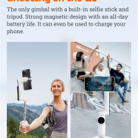 Insta360 Flow Gimbal Stabilizer for Smartphone, AI-Powered Gimbal, 3-Axis Stabilization, Built-in Tripod, Portable & Foldable, Auto Tracking Phone Stabilizer, Video Recording, Summit White - Image 4