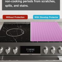 Silicone Stove Top Cover for Electric Stove, Glass Stove Top Cover Protector, Flat Top Range Cover – Double as Dish Drying Mat, Coffee Bar Mat, Kitchen Stove Accessories, 28 x 20 in, Pink - Image 5