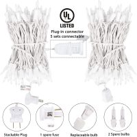 Minetom Clear Christmas Lights Set 100 Count 25 Feet Incandescent Bulb Mini String Lights for Indoor Christmas Tree Garland Birthday Wedding Party Festival Decoration, White Wire - Image 5