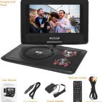 11.5" Portable DVD Player with 9.5" Swivel Screen, 5-Hours Rechargeable Battery,Car DVD Player,Support CD/DVD/SD Card/USB,Regions Free,Dual Speakers, Black… - Image 5
