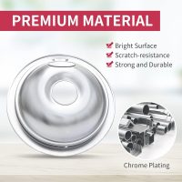 316048413 and 316048414 Stove Burner Drip Pans for Electric Stove Top - Perfectly Fit Frigidaire Kenmore Electric Range -Thickening to Prevent Bending and Rust - Include 2 x 6 in, 2 x 8 in - Image 5