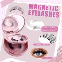 FADLASH 2 Pair Magnetic Eyelashes with Applicator Reusable Magnetic Lashes Wispy Lashes No Glue Needed False Eyelash Natural Look (A02) - Image 4
