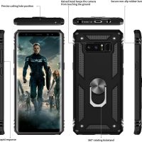 LeYi for Galaxy Note 8 Phone Case with [2 Pack] 3D Screen Protector, Military-Grade Magnetic Ring Holder & Kickstand Cell Android Unlocked Case for Samsung Note 8, Black - Image 3