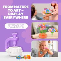 windpaint Toys for Girls 3 4 5 6 7 8 9 10 Years Old, DIY Craft Kits for Kids, Fabric Flower Bouquets for Girls Gifts, Educational Learning Detective Toys for Toddler Kids,Birthdays Gifts (Purple) - Image 6