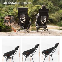 NOVSIGHT Camping Chairs - Folding Portable Camp Chair, High Back Camping Chair with Headrest, Outdoor Comfortable Camping Chair for Adults Hiking Backpacking - Image 6